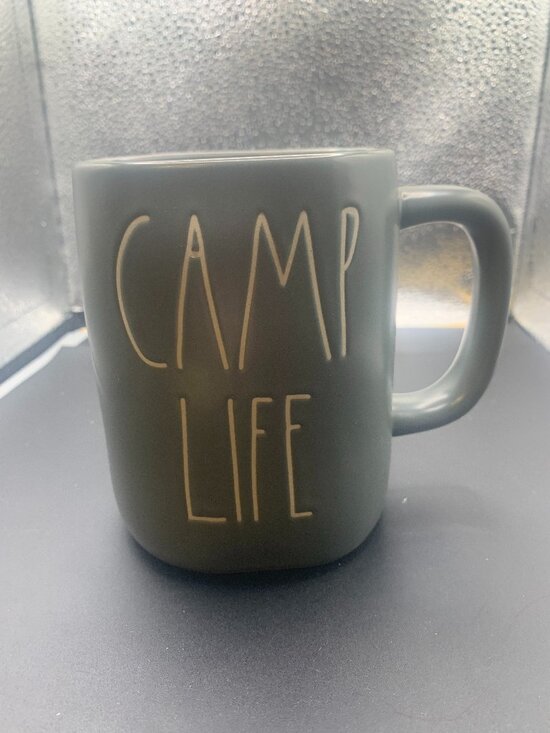 Rae Dunn Other - Rae Dunn Grey "Camp Life" Ceramic 16oz Coffee Mug